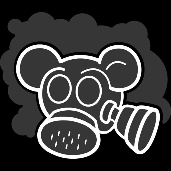 smoker buddy bear head Red white Thumbnail